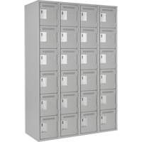 Clean-Line Lockerette, 6 -tier, Bank of 4, 18" x 72" x 18", Steel Rock Safety Industrial Ltd