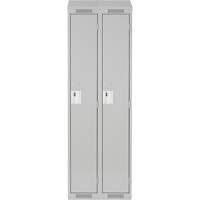 Clean Line Lockers, Bank of 2, 24" x 18" x 78", Steel, Grey, Rivet (Assembled) Rock Safety Industrial Ltd