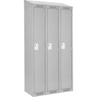 Casiers Clean Line, Bloc de 3, 36" x 18" x 78", Acier, Gris, Rivet (assembl&eacute;) Rock Safety Industrial Ltd