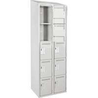 Assembled Clean Line Personal Effects Lockers, 5 -tier, Bank of 2, 12" x 78" x 24", Steel Rock Safety Industrial Ltd