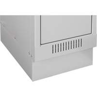 Clean Line Lockers, 3 -tier, Bank of 3, 54" x 18" x 82", Steel, Grey, Rivet (Assembled) Rock Safety Industrial Ltd