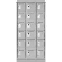 Clean-Line Lockerette, 6 -tier, Bank of 3, 18" x 72" x 18", Steel Rock Safety Industrial Ltd