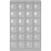 Clean-Line Lockerette, 6 -tier, Bank of 4, 15" x 72" x 15", Steel Rock Safety Industrial Ltd