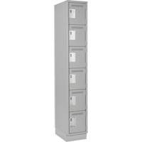 Clean-Line Lockerette, 6 -tier, 18" x 72" x 18", Steel Rock Safety Industrial Ltd