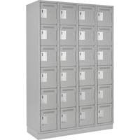 Clean-Line Lockerette, 6 -tier, Bank of 4, 18" x 72" x 18", Steel Rock Safety Industrial Ltd