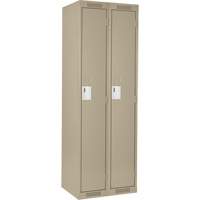 Casiers Clean Line, Bloc de 2, 30" x 18" x 72", Acier, Beige, Rivet (assembl&eacute;) Rock Safety Industrial Ltd