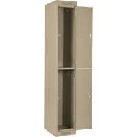 Clean Line Lockers, 2 -tier, Bank of 4, 48" x 18" x 72", Steel, Beige, Rivet (Assembled) Rock Safety Industrial Ltd