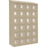 Clean-Line Lockerette, 6 -tier, Bank of 4, 18" x 72" x 18", Steel Rock Safety Industrial Ltd