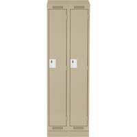 Casiers Clean Line, Bloc de 2, 24" x 18" x 82", Acier, Beige, Rivet (assembl&eacute;) Rock Safety Industrial Ltd