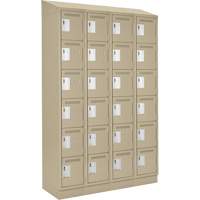 Clean-Line Lockerette, 6 -tier, Bank of 4, 15" x 72" x 15", Steel Rock Safety Industrial Ltd
