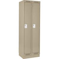 Clean Line Lockers, Bank of 2, 24" x 18" x 76", Steel, Beige, Rivet (Assembled) Rock Safety Industrial Ltd