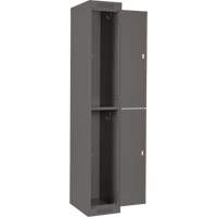 Clean Line Lockers, 2 -tier, Bank of 4, 48" x 18" x 72", Steel, Charcoal, Rivet (Assembled) Rock Safety Industrial Ltd