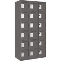 Clean-Line Lockerette, 6 -tier, Bank of 3, 18" x 72" x 18", Steel Rock Safety Industrial Ltd