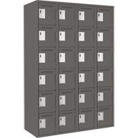 Clean-Line Lockerette, 6 -tier, Bank of 4, 18" x 72" x 18", Steel Rock Safety Industrial Ltd