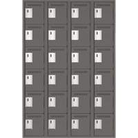 Clean-Line Lockerette, 6 -tier, Bank of 4, 18" x 72" x 18", Steel Rock Safety Industrial Ltd