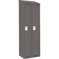 Clean Line Lockers, Bank of 2, 24" x 18" x 78", Steel, Charcoal, Rivet (Assembled) Rock Safety Industrial Ltd