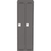 Clean Line Lockers, Bank of 2, 24" x 18" x 78", Steel, Charcoal, Rivet (Assembled) Rock Safety Industrial Ltd