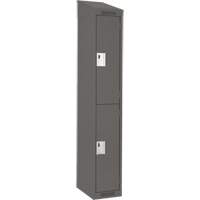 Casiers Clean Line, 2 niveaux, 12" x 15" x 78", Acier, Charbon, Rivet (assembl&eacute;) Rock Safety Industrial Ltd