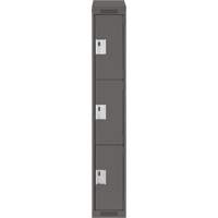 Casiers Clean Line, 3 niveaux, 12" x 12" x 78", Acier, Charbon, Rivet (assembl&eacute;) Rock Safety Industrial Ltd