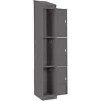 Casiers Clean Line, 3 niveaux, 12" x 12" x 78", Acier, Charbon, Rivet (assembl&eacute;) Rock Safety Industrial Ltd