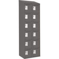 Clean-Line Lockerette, 6 -tier, Bank of 2, 18" x 72" x 18", Steel Rock Safety Industrial Ltd