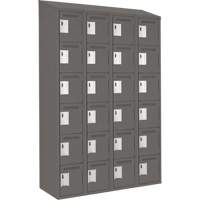 Clean-Line Lockerette, 6 -tier, Bank of 4, 18" x 72" x 18", Steel Rock Safety Industrial Ltd