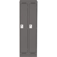 Casiers Clean Line, Bloc de 2, 24" x 18" x 82", Acier, Charbon, Rivet (assembl&eacute;) Rock Safety Industrial Ltd