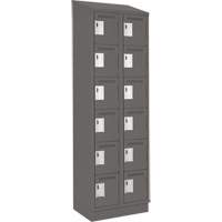Clean-Line Lockerette, 6 -tier, Bank of 2, 18" x 72" x 18", Steel Rock Safety Industrial Ltd