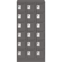 Petit casier Clean-Line, 6 niveaux, Bloc de 3, 18" x 72" x 18", Acier Rock Safety Industrial Ltd