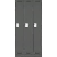 Casiers Clean Line, Bloc de 3, 36" x 18" x 76", Acier, Charbon, Rivet (assembl&eacute;) Rock Safety Industrial Ltd