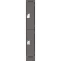 Casiers Clean Line, 2 niveaux, 12" x 18" x 76", Acier, Charbon, Rivet (assembl&eacute;) Rock Safety Industrial Ltd