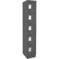 Casiers Clean Line, 5 niveaux, 12" x 18" x 76", Acier, Charbon, Rivet (assembl&eacute;) Rock Safety Industrial Ltd