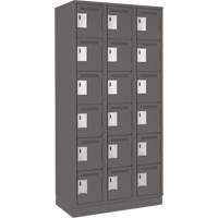 Clean-Line Lockerette, 6 -tier, Bank of 3, 18" x 72" x 18", Steel Rock Safety Industrial Ltd