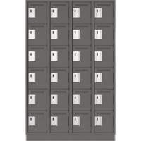 Clean-Line Lockerette, 6 -tier, Bank of 4, 18" x 72" x 18", Steel Rock Safety Industrial Ltd