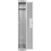 Clean Line Lockers, 12" x 12" x 72", Steel, Grey, Rivet (Assembled), Perforated Rock Safety Industrial Ltd