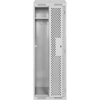Clean Line Lockers, Bank of 2, 24" x 15" x 78", Steel, Grey, Rivet (Assembled), Perforated Rock Safety Industrial Ltd