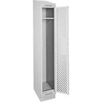 Casiers Clean Line, 12" x 15" x 82", Acier, Gris, Rivet (assembl&eacute;), Perfor&eacute; Rock Safety Industrial Ltd