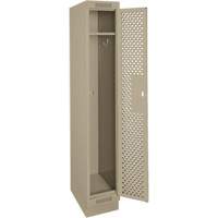 Casiers Clean Line, 12" x 18" x 76", Acier, Beige, Rivet (assembl&eacute;), Perfor&eacute; Rock Safety Industrial Ltd