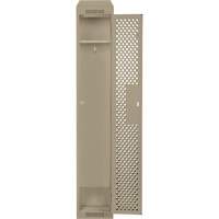 Casiers Clean Line, 12" x 15" x 78", Acier, Beige, Rivet (assembl&eacute;), Perfor&eacute; Rock Safety Industrial Ltd