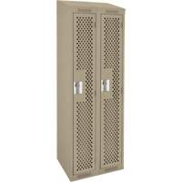 Casiers Clean Line, Bloc de 2, 24" x 15" x 78", Acier, Beige, Rivet (assembl&eacute;), Perfor&eacute; Rock Safety Industrial Ltd
