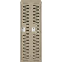 Casiers Clean Line, Bloc de 2, 24" x 15" x 78", Acier, Beige, Rivet (assembl&eacute;), Perfor&eacute; Rock Safety Industrial Ltd