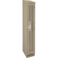 Casiers Clean Line, 12" x 15" x 82", Acier, Beige, Rivet (assembl&eacute;), Perfor&eacute; Rock Safety Industrial Ltd