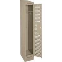 Casiers Clean Line, 12" x 15" x 82", Acier, Beige, Rivet (assembl&eacute;), Perfor&eacute; Rock Safety Industrial Ltd