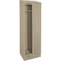Casiers Clean Line, Bloc de 2, 24" x 15" x 82", Acier, Beige, Rivet (assembl&eacute;), Perfor&eacute; Rock Safety Industrial Ltd