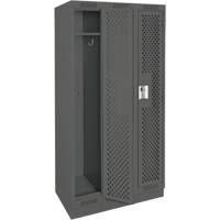 Casiers Clean Line, Bloc de 3, 36" x 18" x 76", Acier, Charbon, Rivet (assembl&eacute;), Perfor&eacute; Rock Safety Industrial Ltd