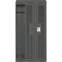 Clean Line Lockers, Bank of 3, 36" x 15" x 78", Steel, Charcoal, Rivet (Assembled), Perforated Rock Safety Industrial Ltd