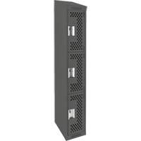 Casiers Clean Line, 3 niveaux, 12" x 18" x 78", Acier, Charbon, Rivet (assembl&eacute;), Perfor&eacute; Rock Safety Industrial Ltd