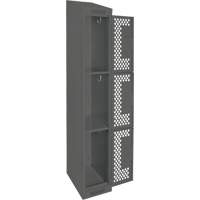 Casiers Clean Line, 3 niveaux, 12" x 18" x 78", Acier, Charbon, Rivet (assembl&eacute;), Perfor&eacute; Rock Safety Industrial Ltd