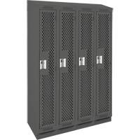 Casiers Clean Line, Bloc de 4, 48" x 18" x 82", Acier, Charbon, Rivet (assembl&eacute;), Perfor&eacute; Rock Safety Industrial Ltd