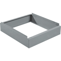 Base en retrait pour casiers &eacute;conomiques Clean Line, 1 Blocs, 4" lo x 12" la x 18" p, Gris, Acier Rock Safety Industrial Ltd